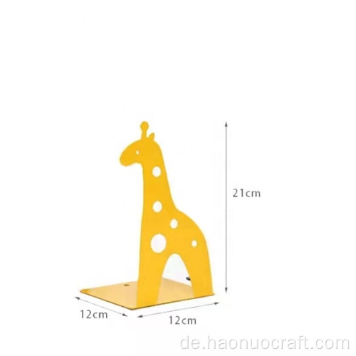 Kreativer Metallbuchständer Giraffe mit niedlicher Tierform